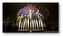 Fireworks photograph title=\Photograph © 2016 Mylene Salvas