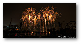 Fireworks photograph title=\Photograph © 2016 Mylene Salvas